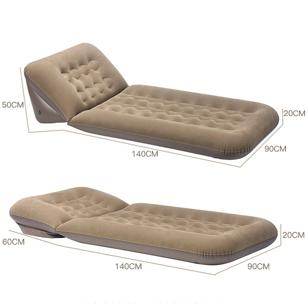 Inflatable Folding Sofa Double Multifunctional Outdoor Camping Inflatable Mattress Travel Backrest Sofa Bed