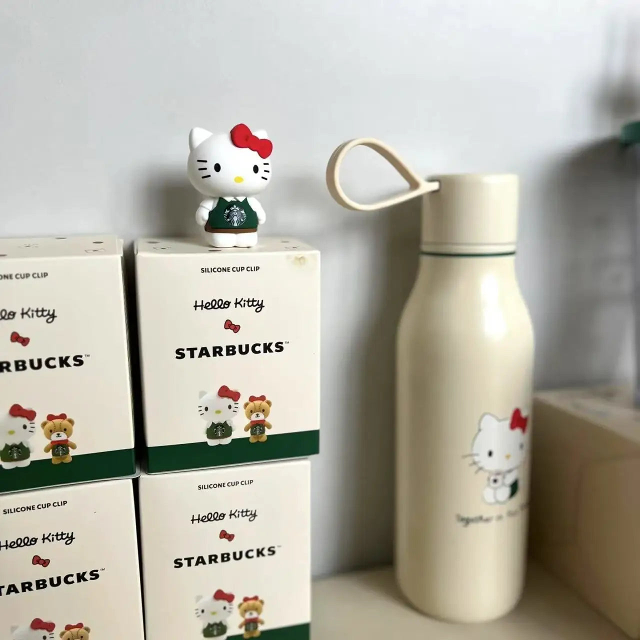 Hello Kitty Stainless Steel Mug Cute Portable Student Min Sports Cup for Outdoor Gift Replica Kitchen Dining Bar Drinkware