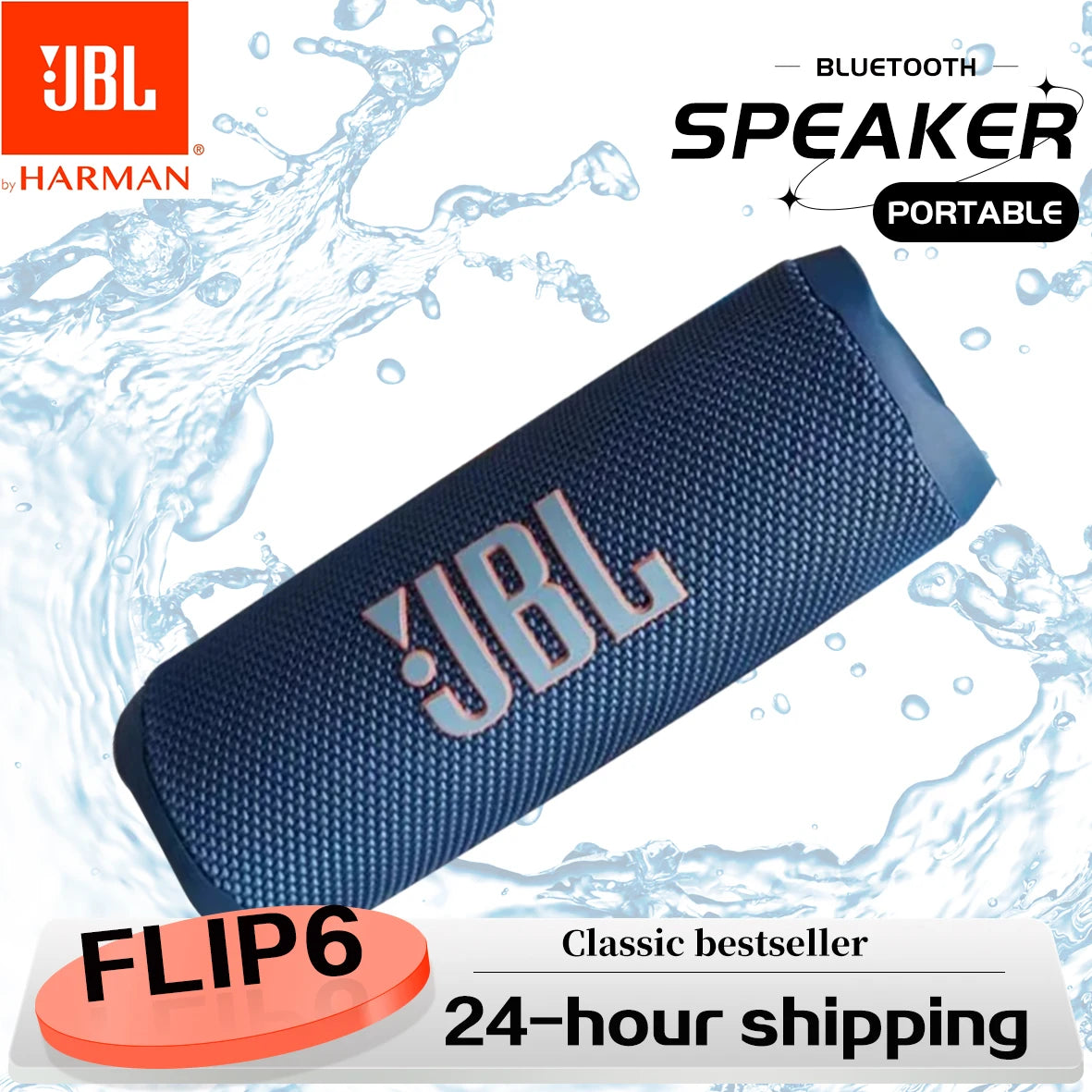 Original JBL FLIP 6 Bluetooth Speaker FLIP6 Portable IPX7 Waterproof Outdoor Stereo Bass Music Track Speaker Independent Tweeter