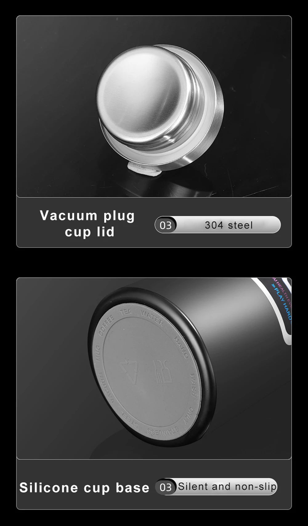 1000ML Stainless Steel Thermos Bottle Keep Cold and Hot Insulated Cup Sport Thermal Water Bottle Outdoor Campping Vacuum Flasks