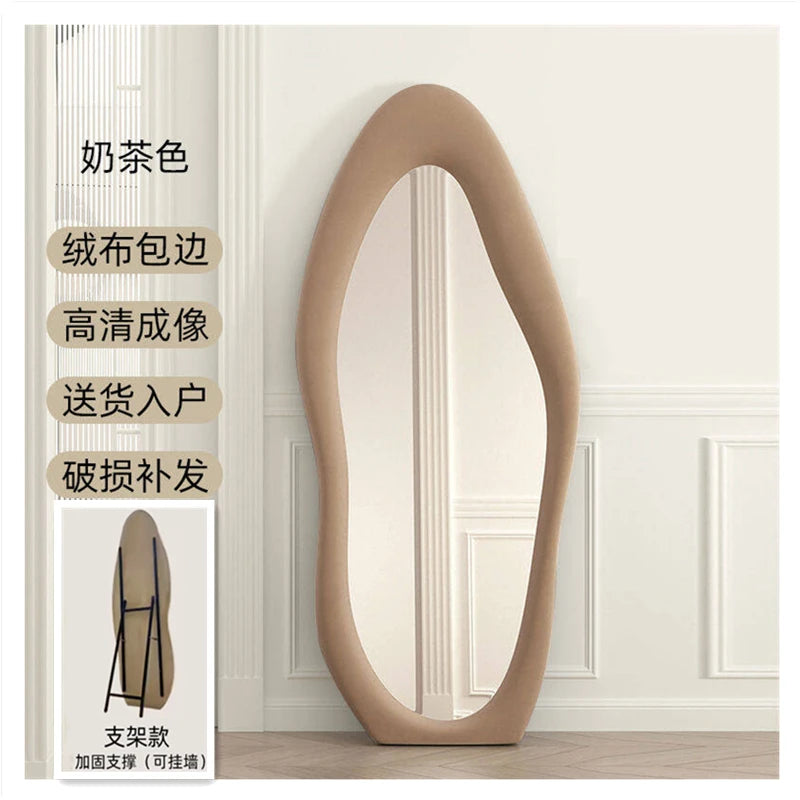 Oval Bed Room Mirrors Full Body Standing Nordic Design Luxury Mirrors Full Body Living Room Espejos Decorativos Room Decoration