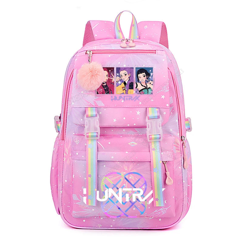 KPop Demon Hunters Backpack High-capacity Kids Knapsacks Movie Music Girl School Schoolbags Cartoon Anime Student Rucksack