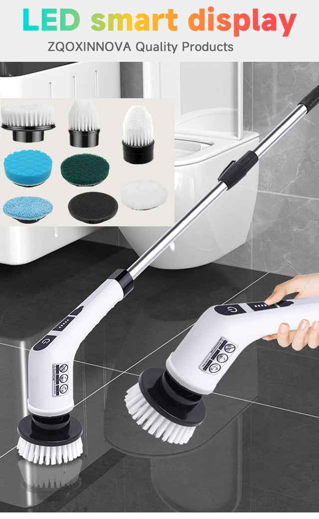 Household Multipurpose Cleaning Brush  Kitchen Gadgets Hair Brushes Bathroom Broom Toilet Mops Electric Cordless Spin Scrubber