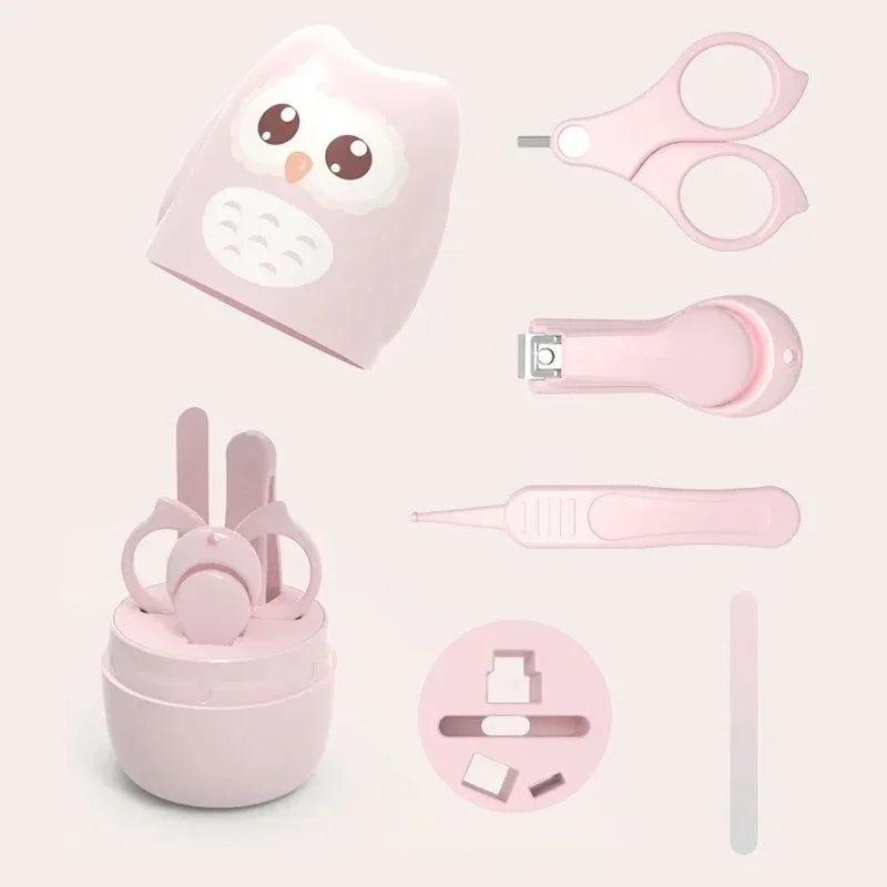 Children Manicure Kit Baby Nail Scissor Baby Nail Care Tool Set Kid Safe Portable Nail Clipper Trimmer File Tweezer with Box