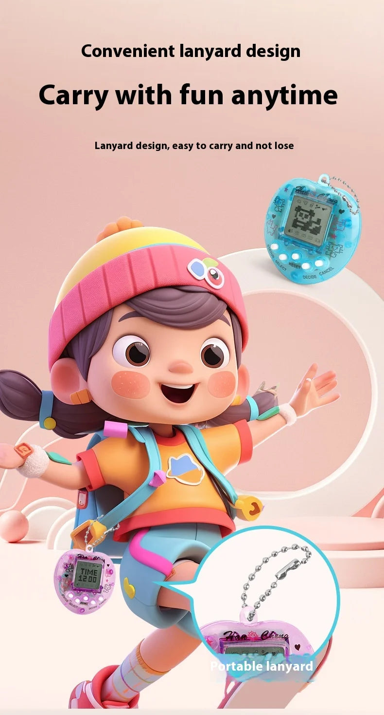 Hot Selling Electronic Pet Machines Handheld Mini Nostalgic Game Consoles Children'S Puzzle Toys, Hanging Decorations Gifts