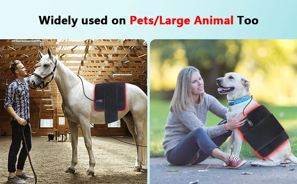 Updated Red Light Therapy Heating Pad for Body Infrared Light Device Cushion Mat Waist Back Shoulder Muscle Pain Relief Relax