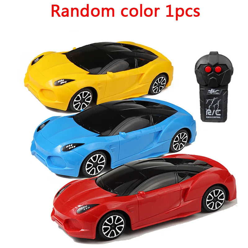 1PC Simulation Remote Control Car Random Color Model Electric 2-way Rc Sports Car Toy For Boys Girls Birthday Gifts Random Color