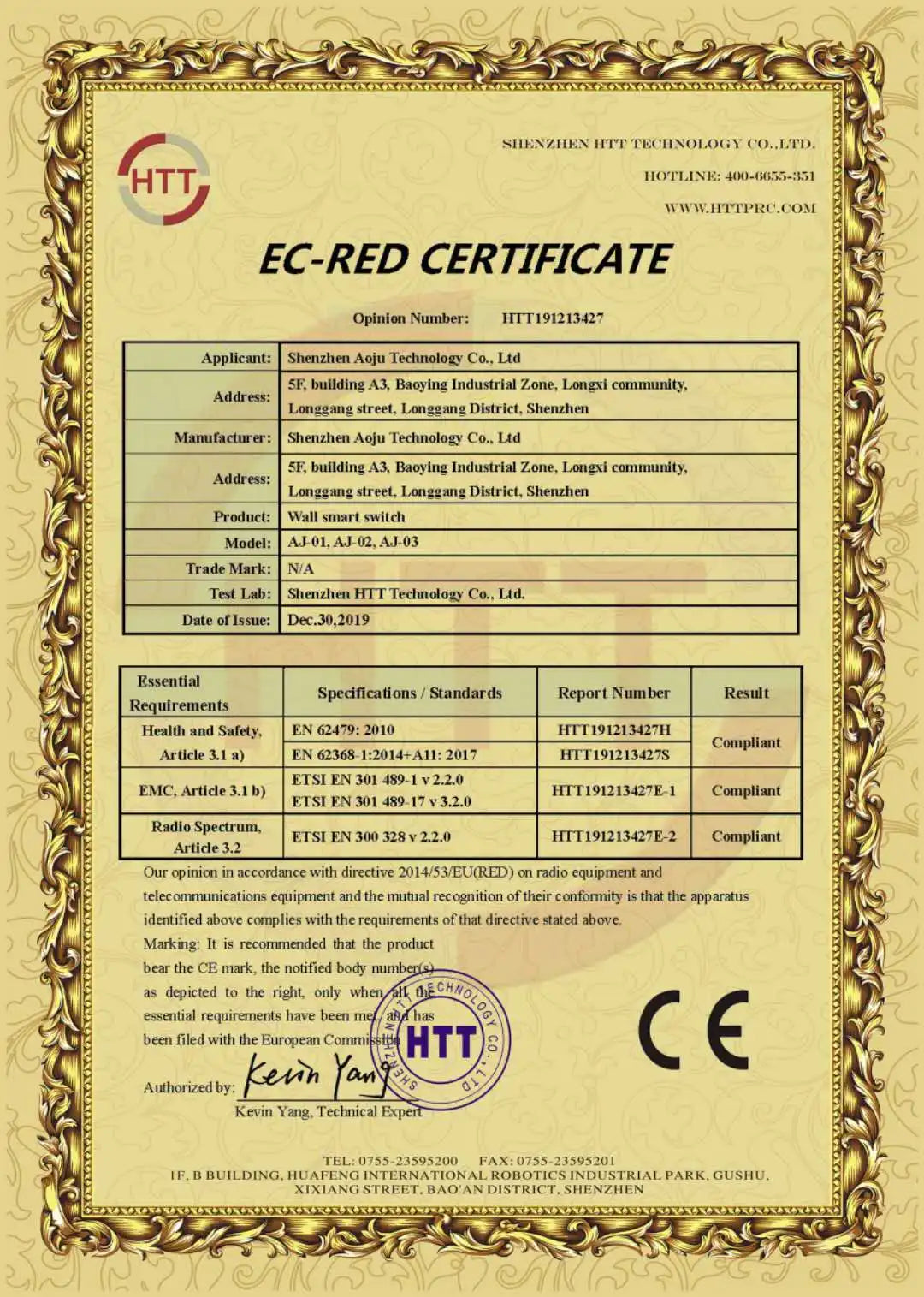 EU/US Smart Switch Alexa RF433 No Neutral Tuya Control Works With Google 1/2/3 Gang Smart Life Home Light WiFi Touch Switches