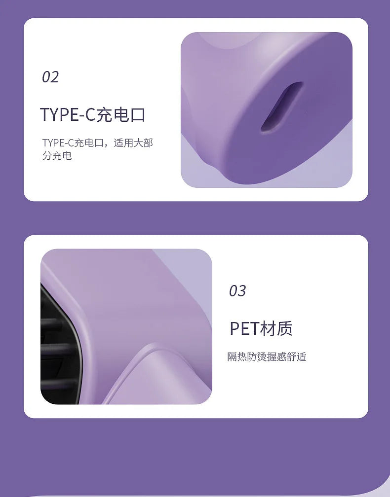 Wireless Hair Straightener Heating Negative Ion Straight Curling Hair Comb Rechargeable Anti-scalding Electric Hair Care Brushes