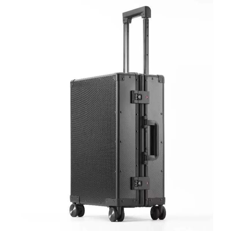 20″24″ Travel Suitcase Carbon Fiber Rolling luggage Carry-On Luggage Aluminum Frame Trolley Case With Wheels Business Boarding
