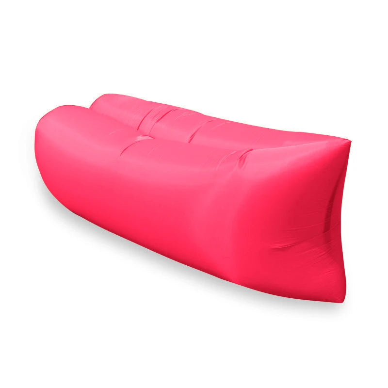 Single Person Lazy Inflatable Sofa Portable Outdoor Beach Air Sofa Bed Folding Camping Sleeping Bag for Comfortable Rest