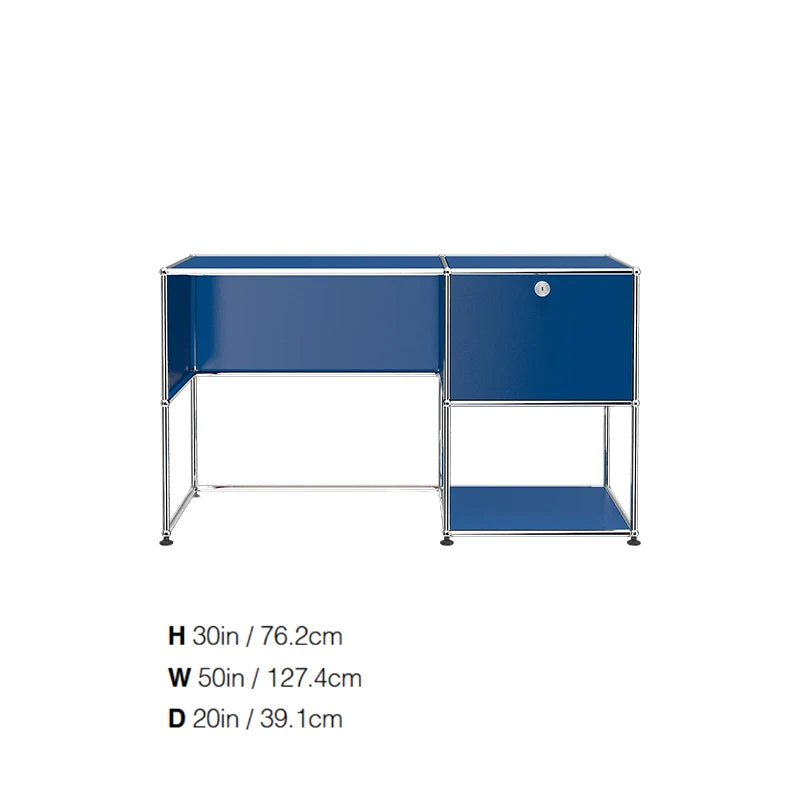 Modern Modular Metal Desk with Storage Cabinet Standing Desk Office Desk Computer Table Room Desks