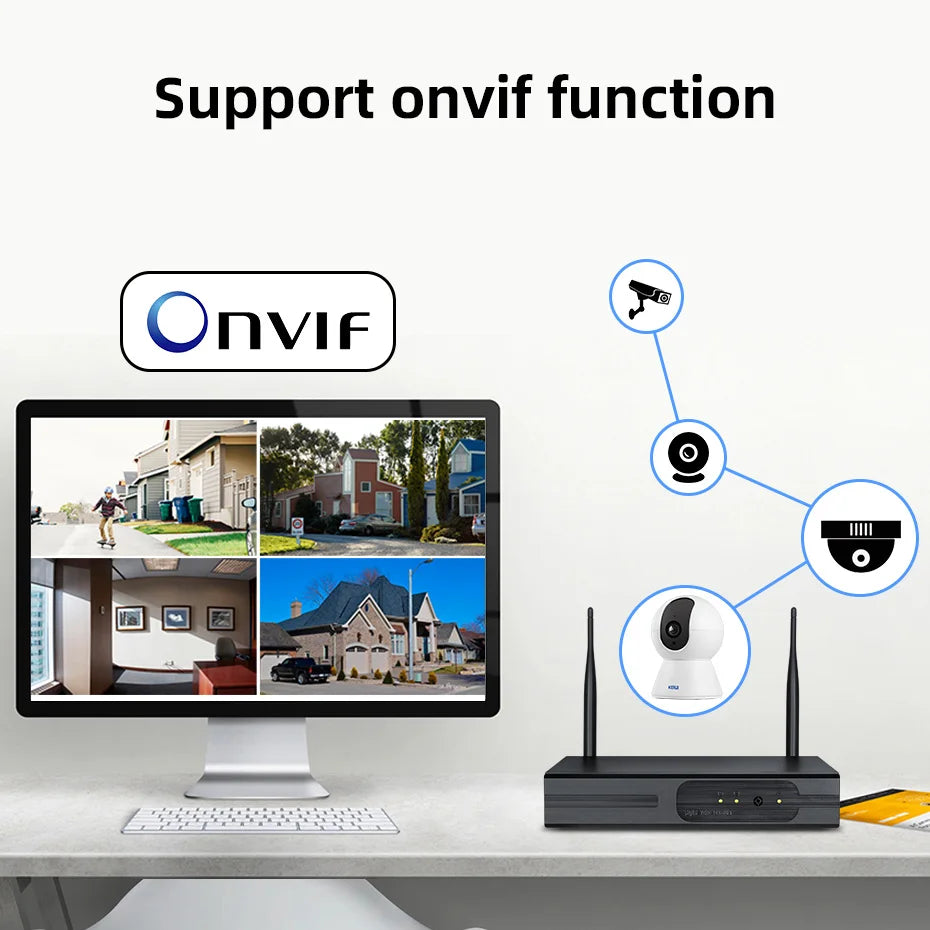 KERUI Mini Indoor Wireless 5MP Tuya Smart WiFi IP Camera Home Security CCTV Surveillance Camera With Auto Tracking Onvif