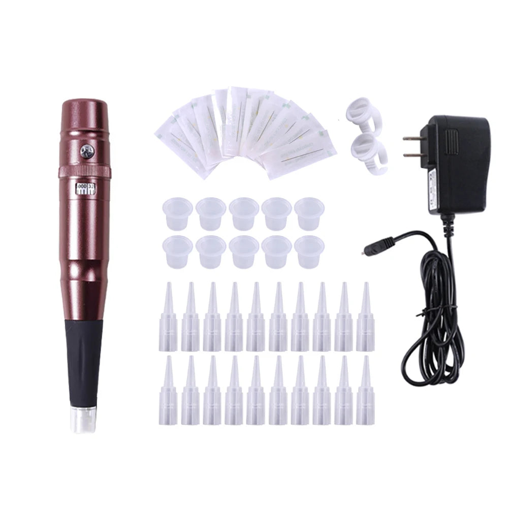 Permanent makeup Machine Rotary Tattoo Machines Pen Semi-PMU pens Eyebrow Lip Piercing Gun Tatuagem Microblading Supplies Kit