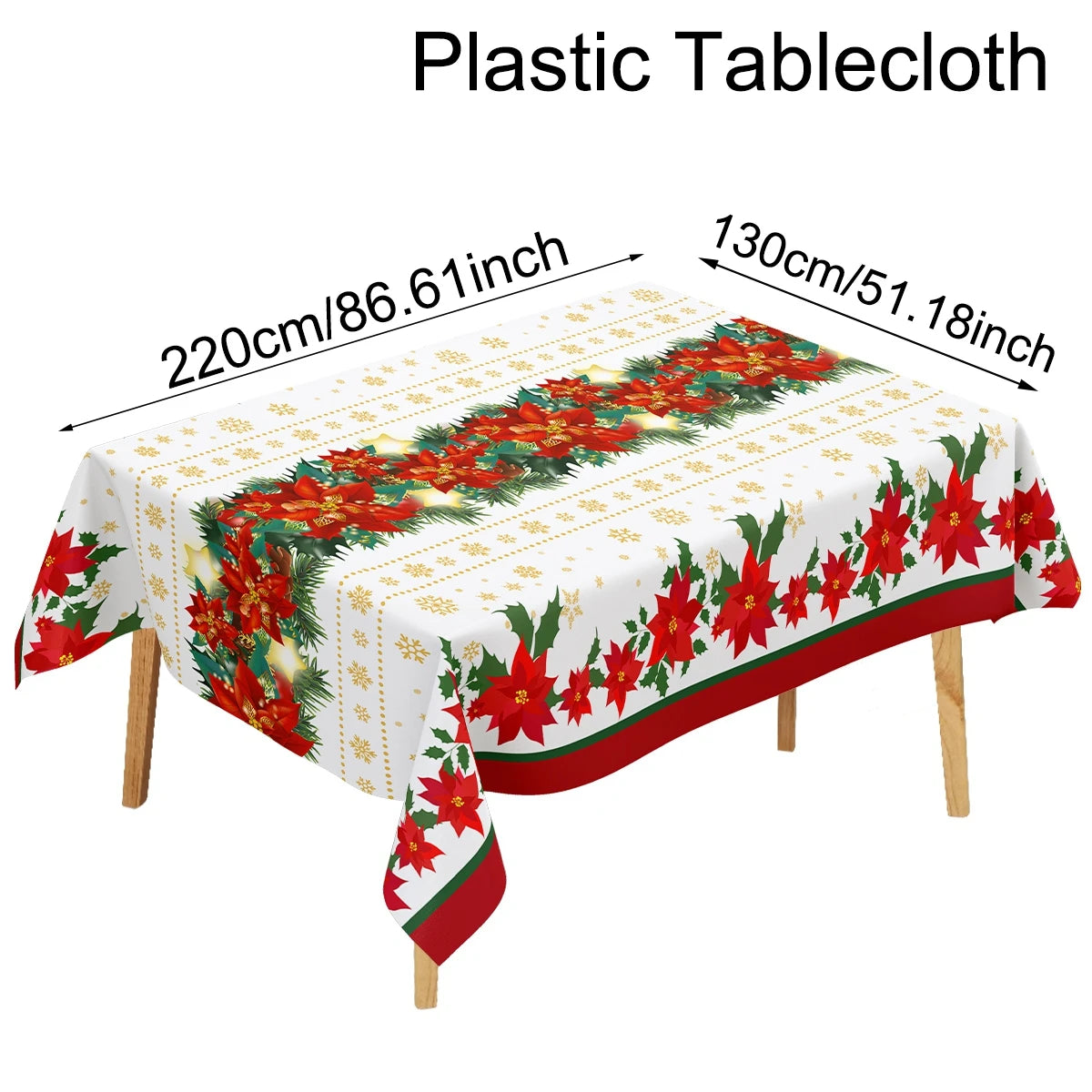 1/3pcs Christmas Tablecloth Christmas Decorations for Home 2025 Xmas Table Cover Navidad Gifts New Year 2026 Dining Table Deco