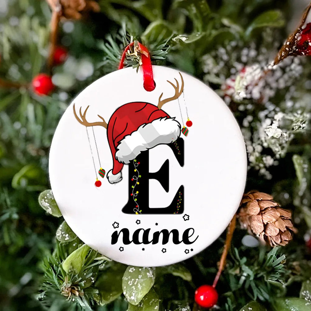 Personalized Christmas Ornament Custom Name Xmas Ornaments Baby Gift Photo Ornament Photography Accessories Holiday Decoration