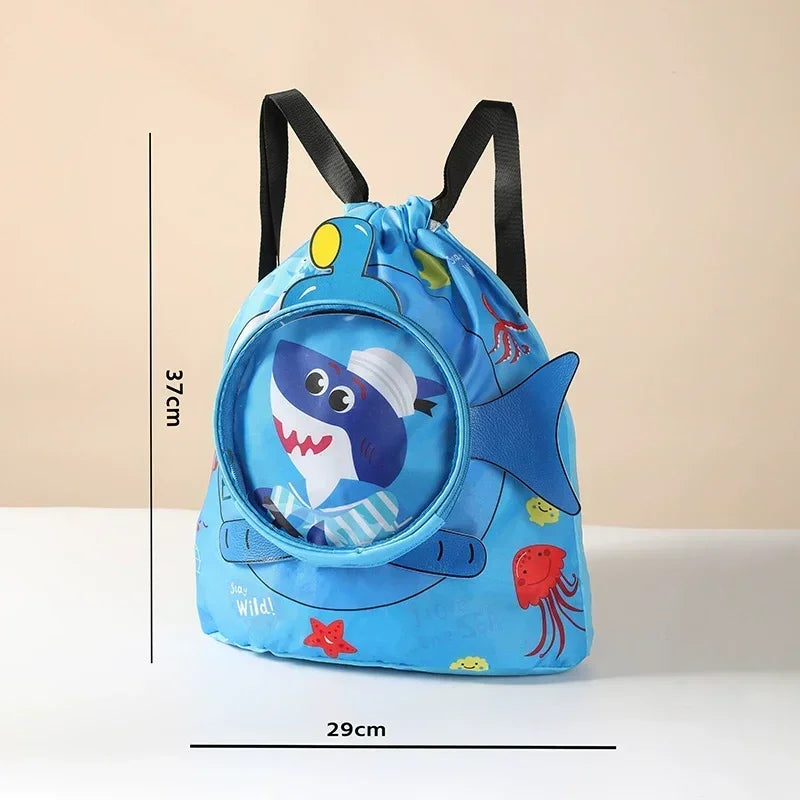 Children's Swimming Bag Kids Waterproof Storage Shoulder Packs Hand Luggage Backpack Wet Dry Separation Bag Large Capacity Pouch
