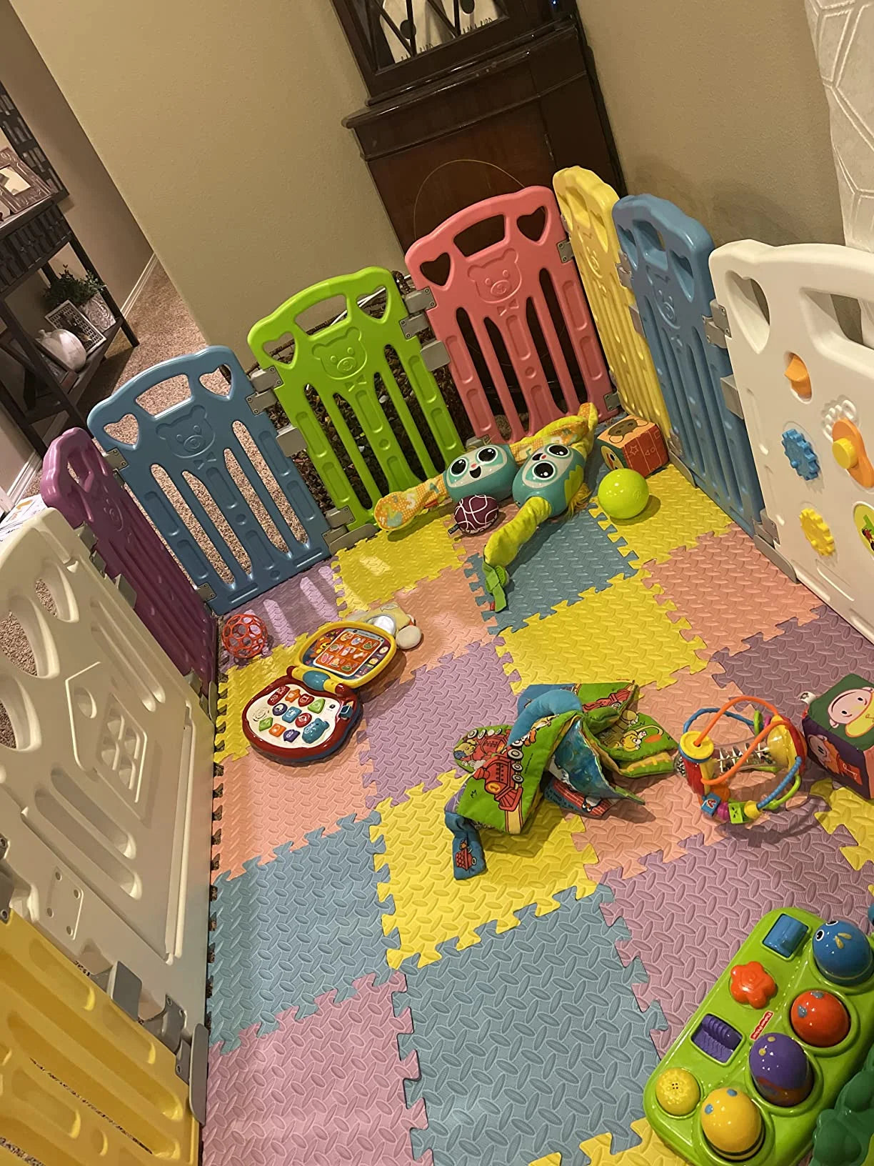 8Pcs/2.5cm Thick Nonslip Baby Crawling Play Mat Soundproof Puzzle Gym Mat for Children's Room and Eco-Friendly Puzzle Mat