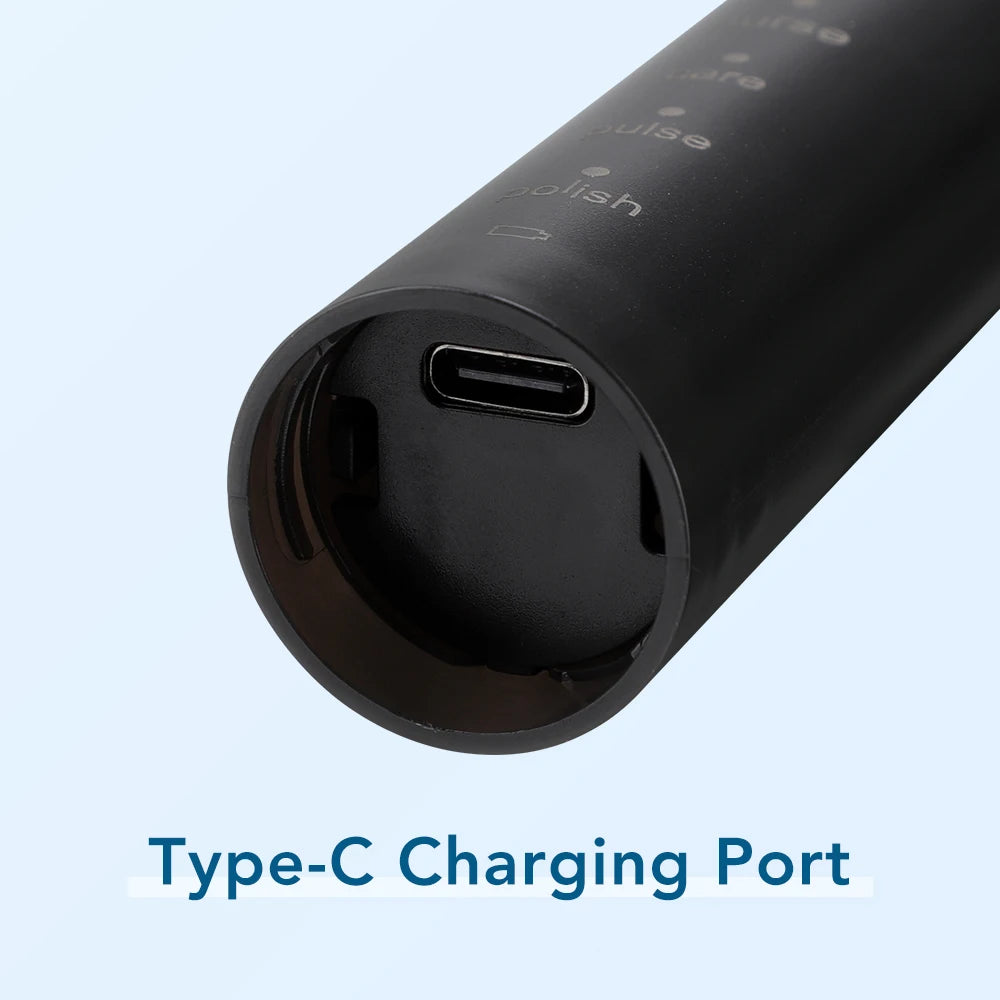 Electric Sonic Toothbrush 2-Minute Smart Timer 6 Modes  Deep Clean With 4 Brush Heads Oral Care Rechargeable for Adults