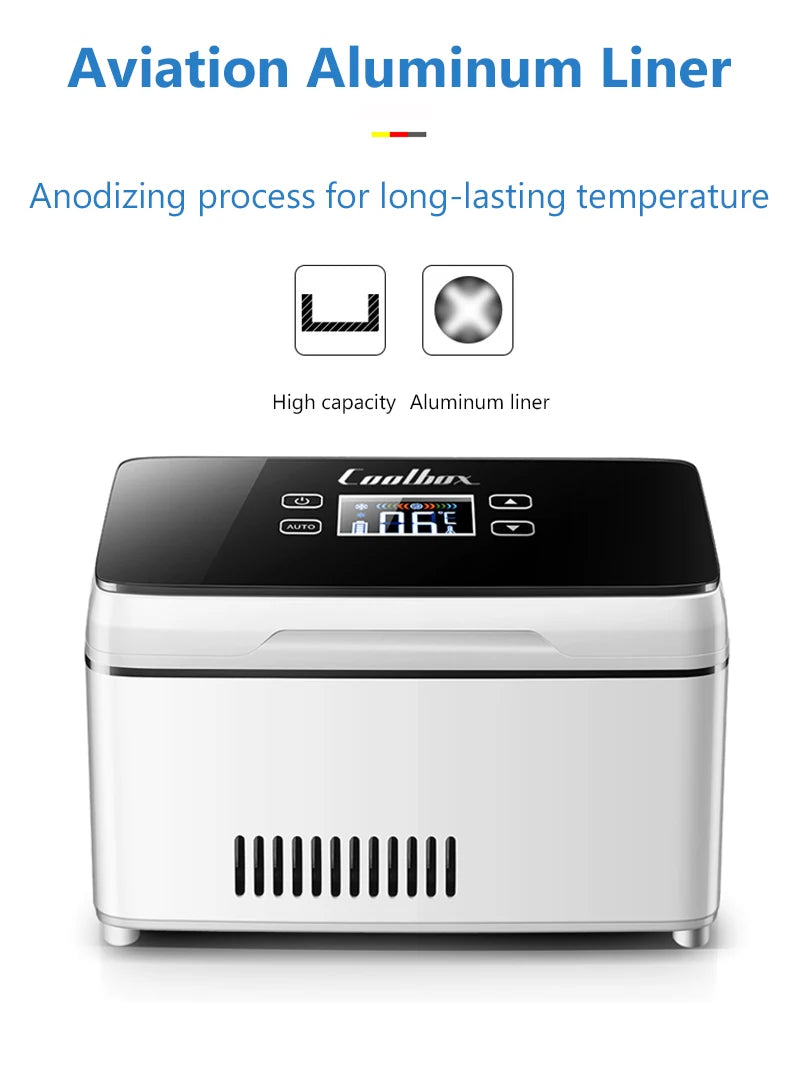 Insulin Cooler Portable Refrigerator USB Charging Medication Low-Temperature Storage Box Small Car Refrigerator  For Family