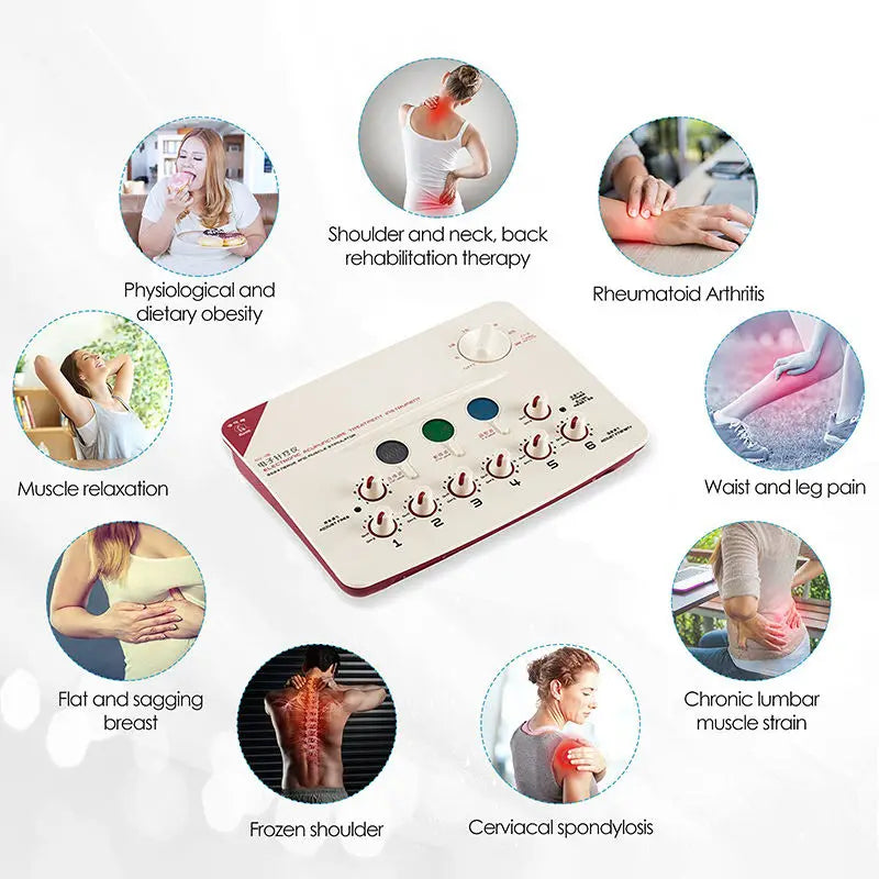 EMS Electroacupuncture Stimulation Massage Instrument 6 Waveform Output Low-Frequency Muscle Stimulation For Relaxation Therapy