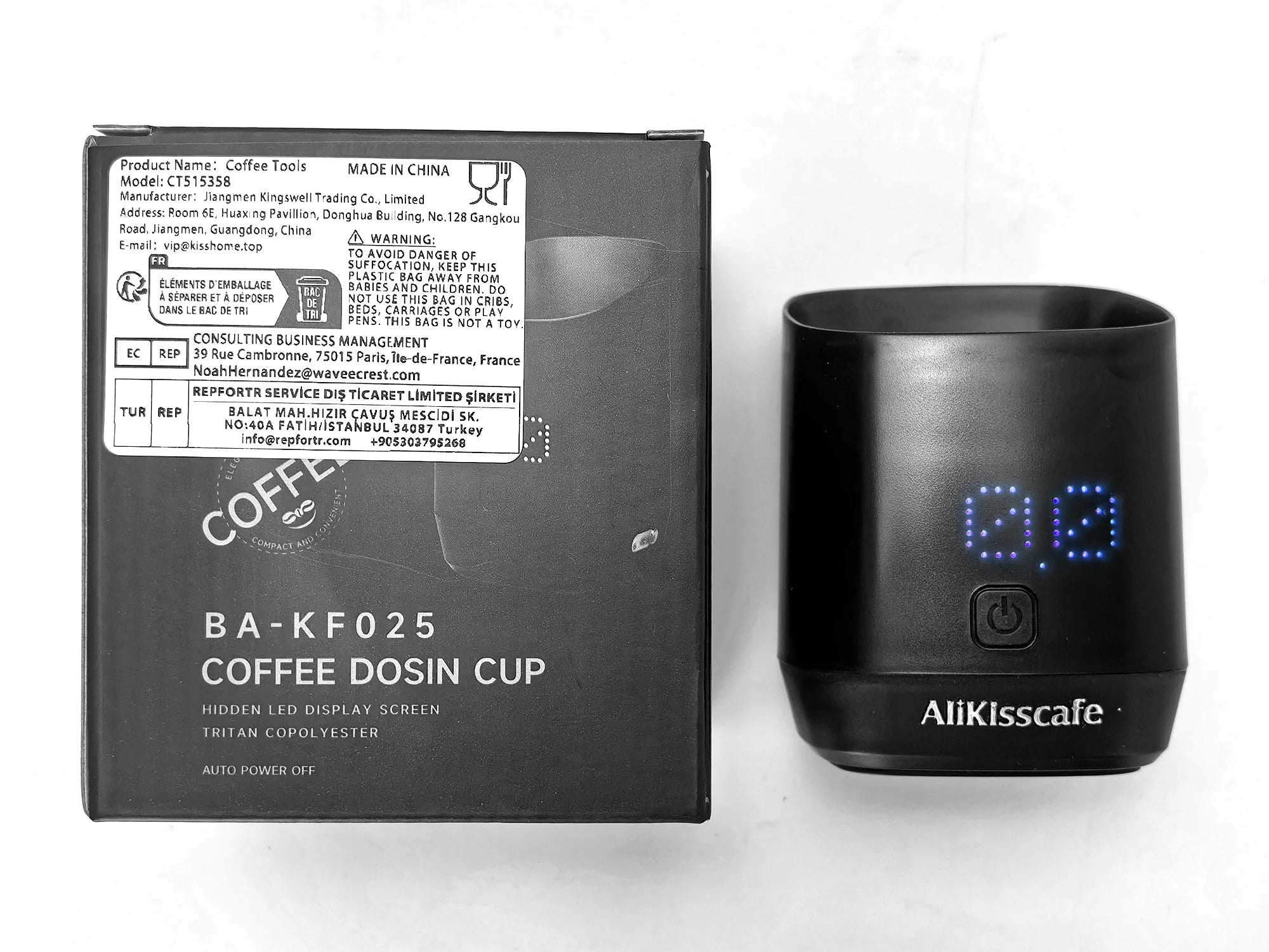 AliKisscafe Digital Dosing Cup Coffee Scale Display Tray Precise Scale Measuring Cup Kitchen Barista Tools Espresso Accessories