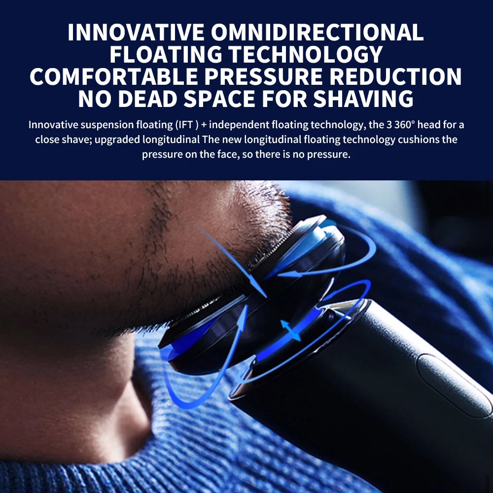 XIAOMI MIJIA Electric Shaver S700 Portable Flex Razor 3 Head Shaving IPX7 Waterproof Washable Beard Trimmer Trimer Cutter 30 day