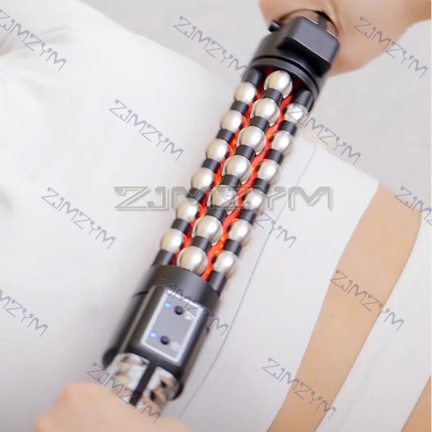 Relaxed Red Light Heated Massage Device 360 Rotating Inner Ball Muscle Relaxation Massage Roller For Whole Body Anti Cellulite