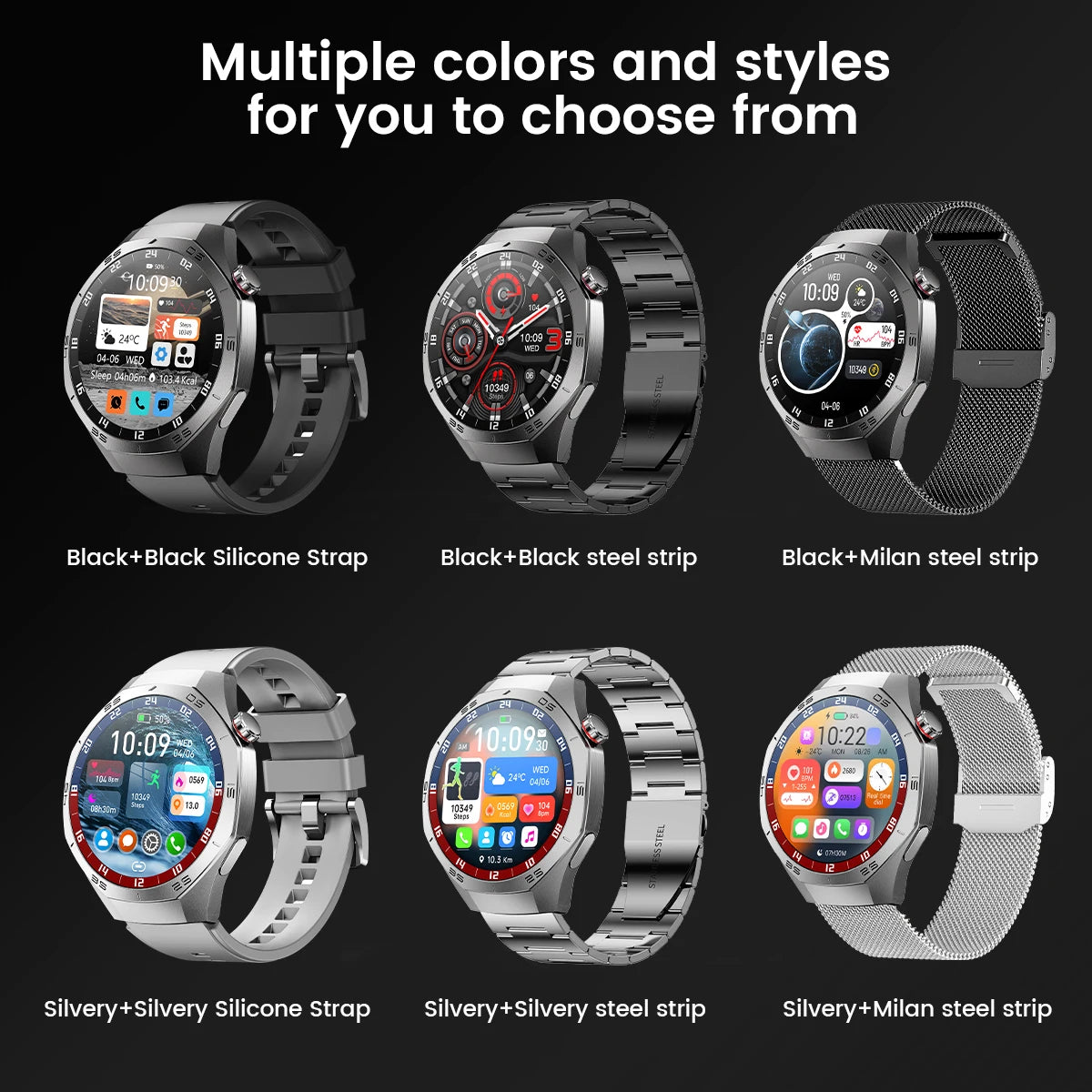 2025 New GUHUAVMI GT5 Pro Smart Watch Men HD AMOLED Screen GPS Motion trajectory HeartRate Bluetooth Call 1.52" SmartWatch IP68