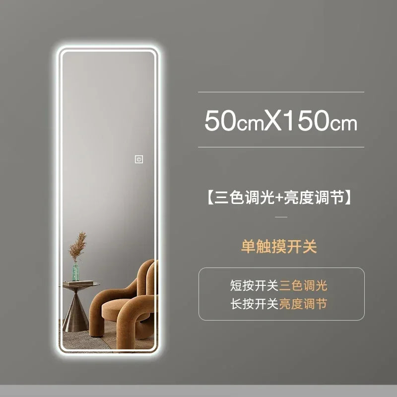 Bathroom Mirror Aestheti Full Length Hallway Large Floor Mirror Quality White Espelho Redondo Home Decorating Itemson sale