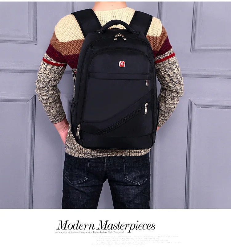 Men Trolley Backpack Shoulders Travel Bag with Wheels 24 Inch Students Rolling Luggage Business Trolley Large Capacity Suitcases