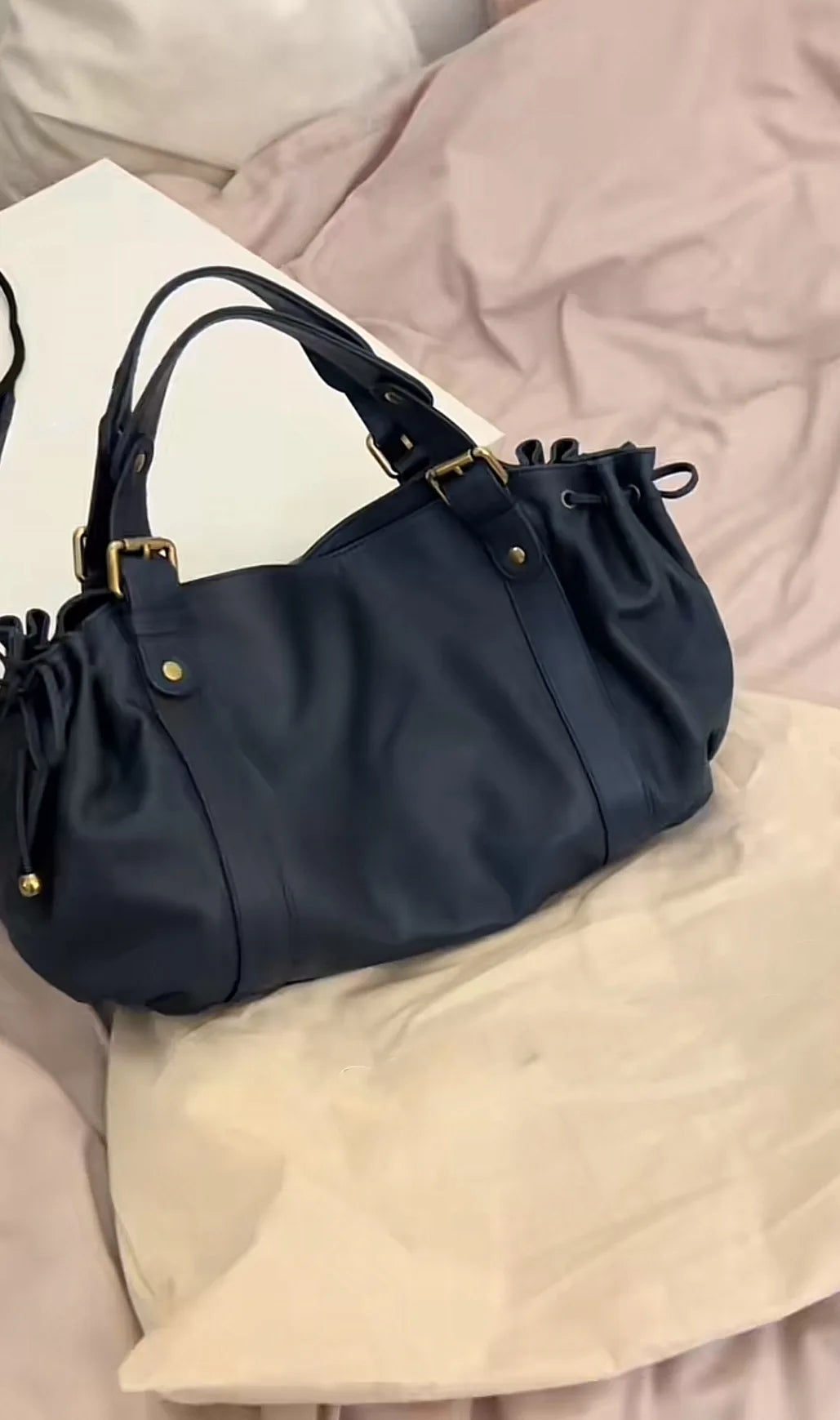 Fashion Large Capacity Boston Bag Designer Women Handbags Luxury Soft Crumpled Pu Leather Shoulder Crossbody Bags Commuter Bag