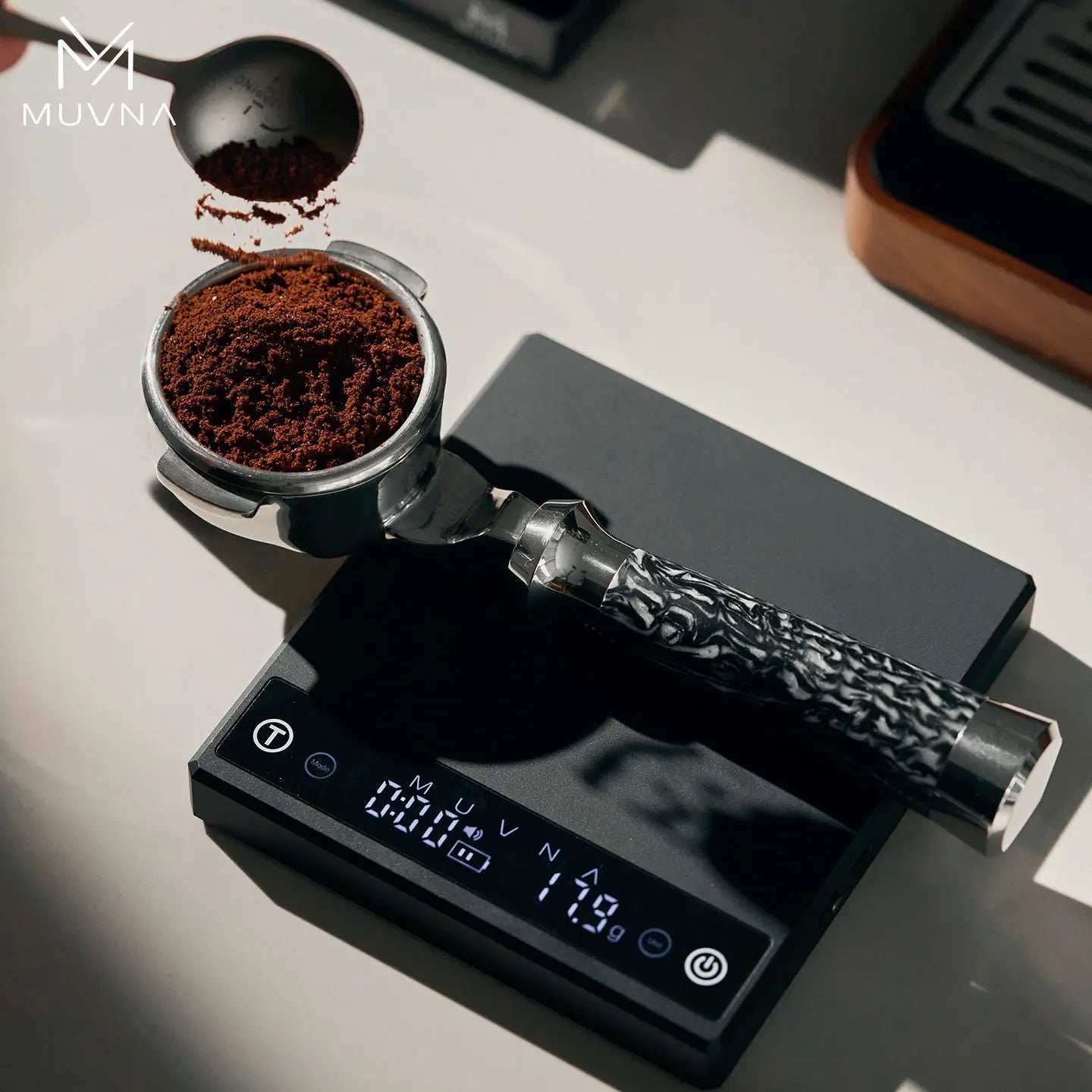 MUVNA Zero G PLUS Coffee Scale 0.1kg/Electronic scale for hand brewed coffee Home Barista Espresso Smart Electronic Scale black