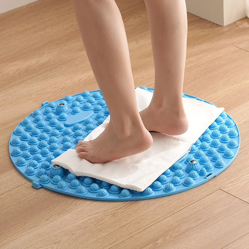 Finger Press Foot Massage Board for Household Use, Bamboo Shooting, Stepping on Finger Board, Thick Circular Foot Massage Pad