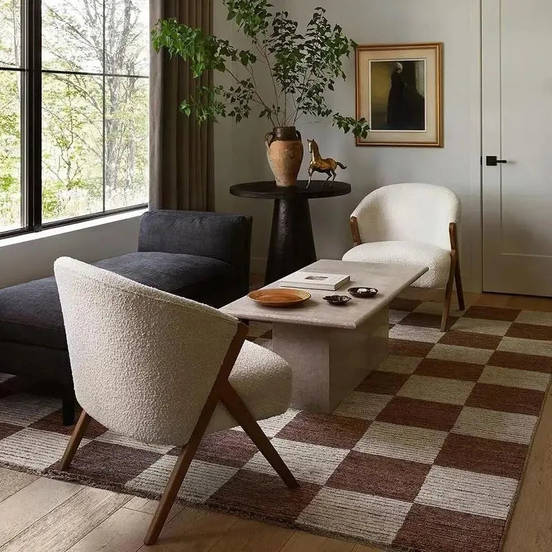 Hot Furniture Nordic, Solid Wood, Stool, Balcony, Sofa Chair, Single Leisure Chair, Hotel, Living Room, Lazy, Bedroom, Makeu