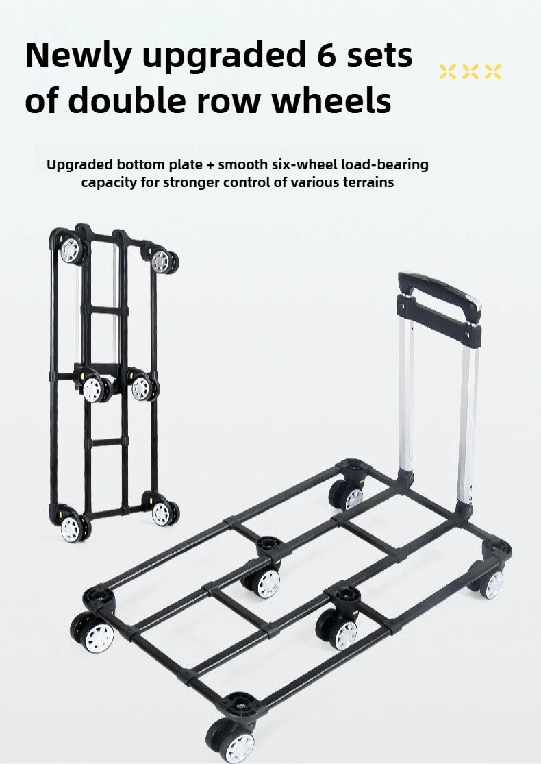 30kg Heavy-Duty Foldable Pet Carrier for Dogs/Cats - All-Terrain Trolley with Removable Wheels, Breathable XXL Travel Stroller