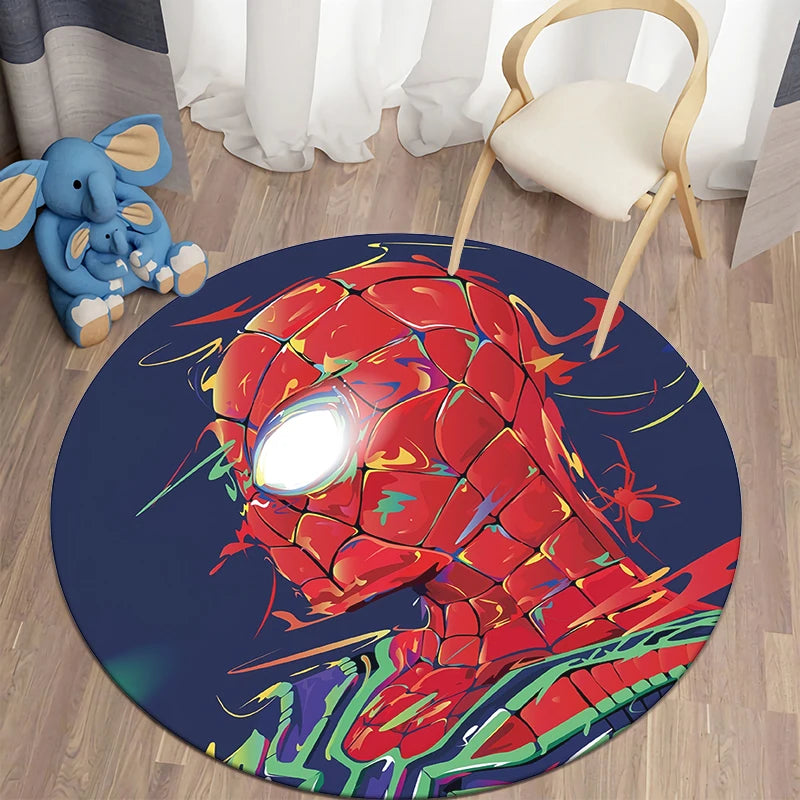 Spider Man,handsome,HD Printed Round Carpet.Bedroom,office,Balcony,Entry Door,Sofa,bed,Chair Non-slip Mat.Gift,Picnic,Camp,Rug