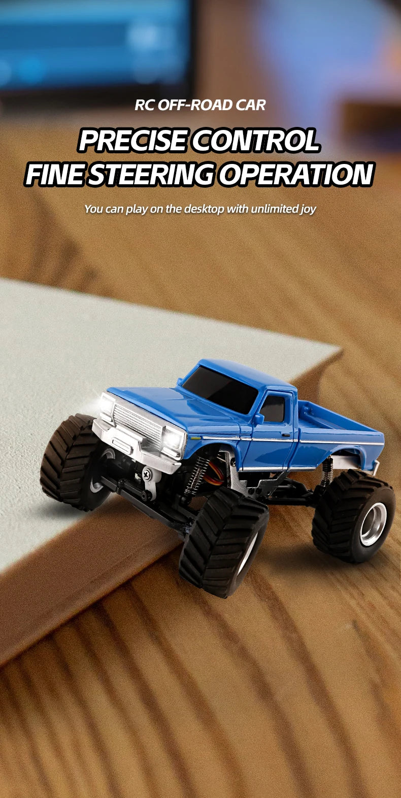 1/36 RC Crawler Car 4WD Mini Radio Control Off-road Vehicles Light System RC Car Remote Control RTR Hobby Model Gift