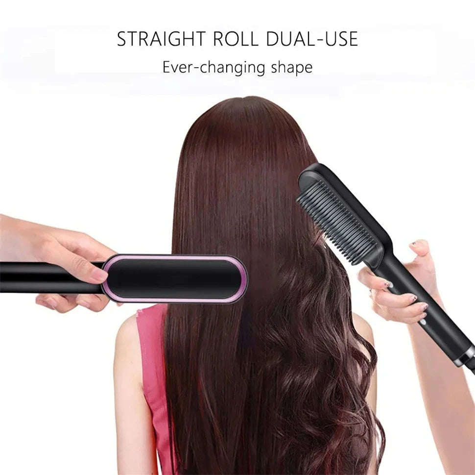 Negative Ion Straight Hair Comb Does Not Damage Hair Home Straight Board Clip Straight Dual-Use Anti Scald Straight Hair Tool