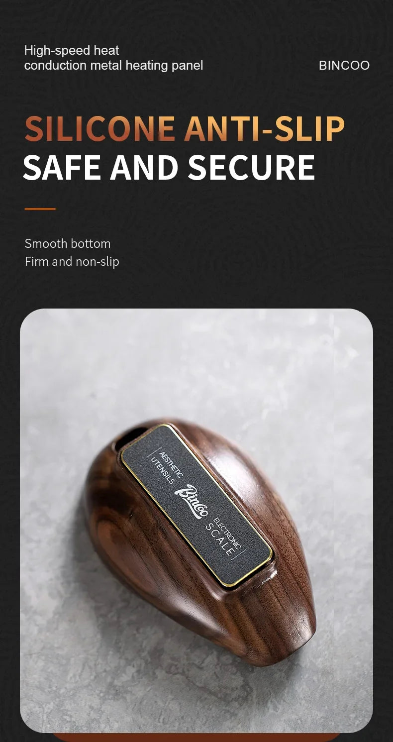 Bincoo Intelligent Electronic Scale Kitchen Scale Professional Coffee Scale Bean Plate 0.1g Accurate Weight Rechargeable