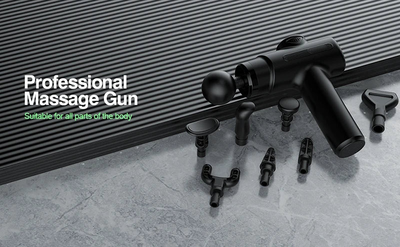 Electric Massage Gun Deep Tissue Facial Massgaer 8 Heads Arms Back Leg Muscle Relaxing For Body Back Arm Sport Fitness