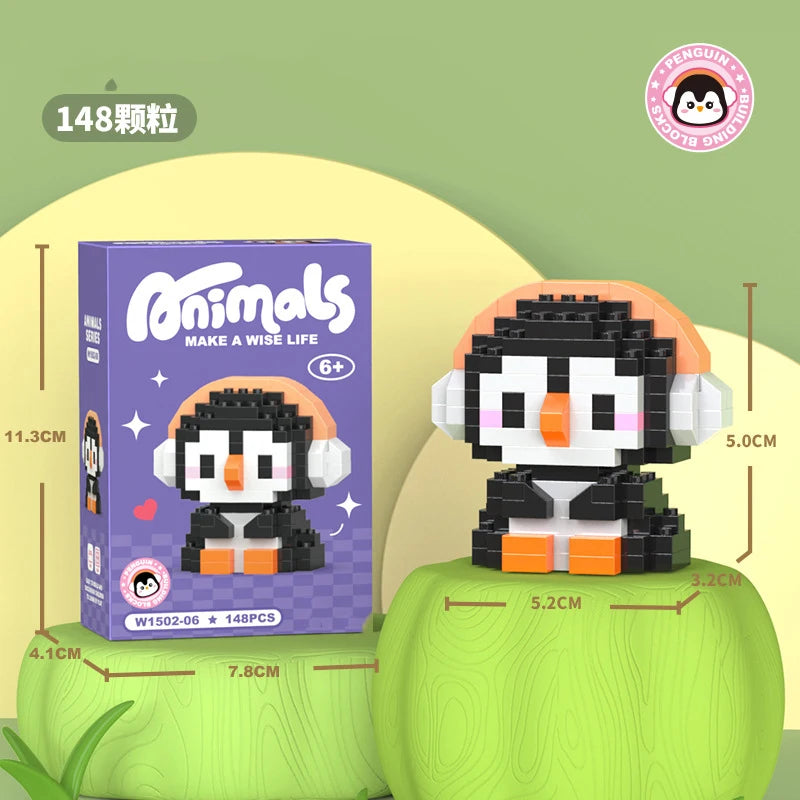 Animals Bricks Construction Set Micro Building Blocks Children Toy Adult Particle Building Block Mini Toys Decoration Home Gifts