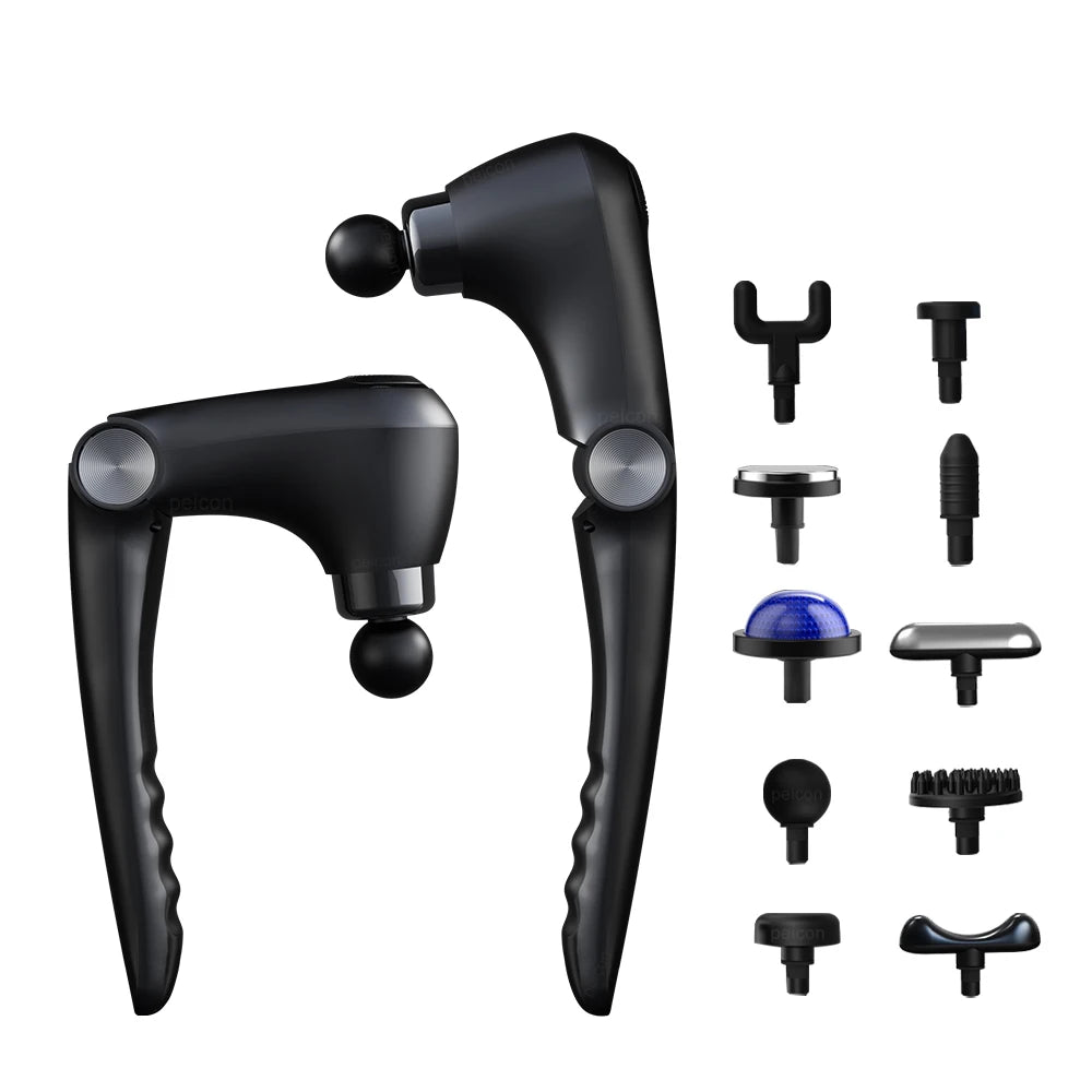 Fascia Massage Gun Shoulder Massager Electric Muscle Massage Machine High Frequency Back Waist Body Massage with Extended Handle