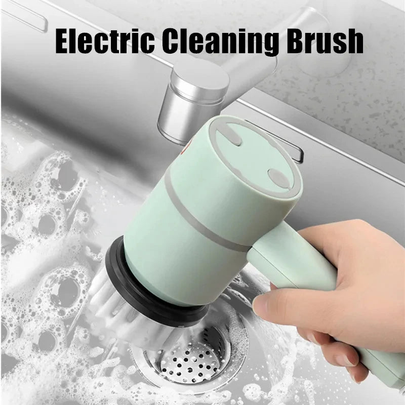 2025 Multi Functional Wireles Electric Cleaning Brush Household Toilet Cleaning Tool Handheld Kitchen Cleaning Brush