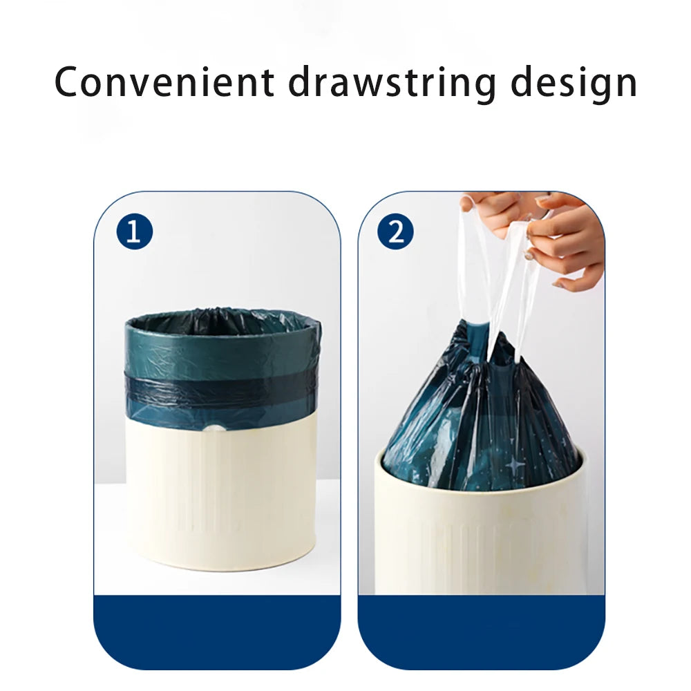 Non tear drawstring garbage bag for household use, handheld, thickened with rope, kitchen bucket, pocket cleaning