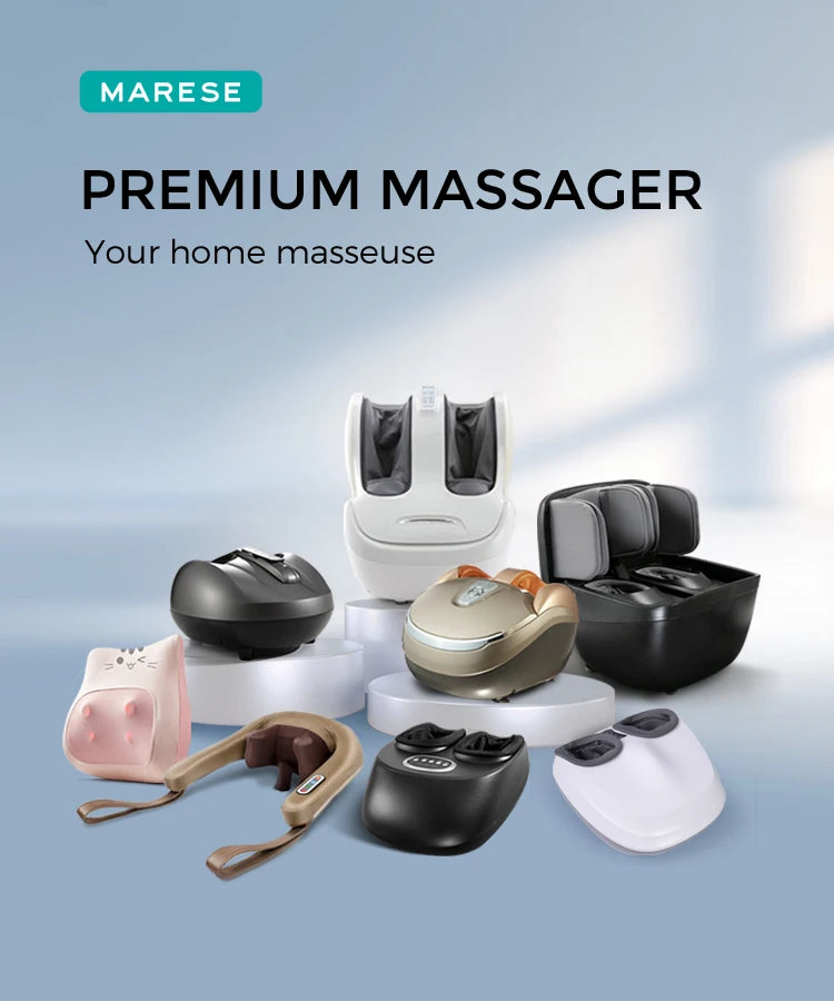 MARESE Electric Calf and Foot Massage Machine Vibration Shiatsu Air Compression Heat Rolling Kneading Leg Beauty Massager K16