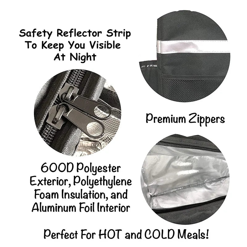 35L Extra Large Thermal Food Bag Cooler Bag Refrigerator Box Fresh Keeping Food Delivery Backpack Insulated Cool Bag