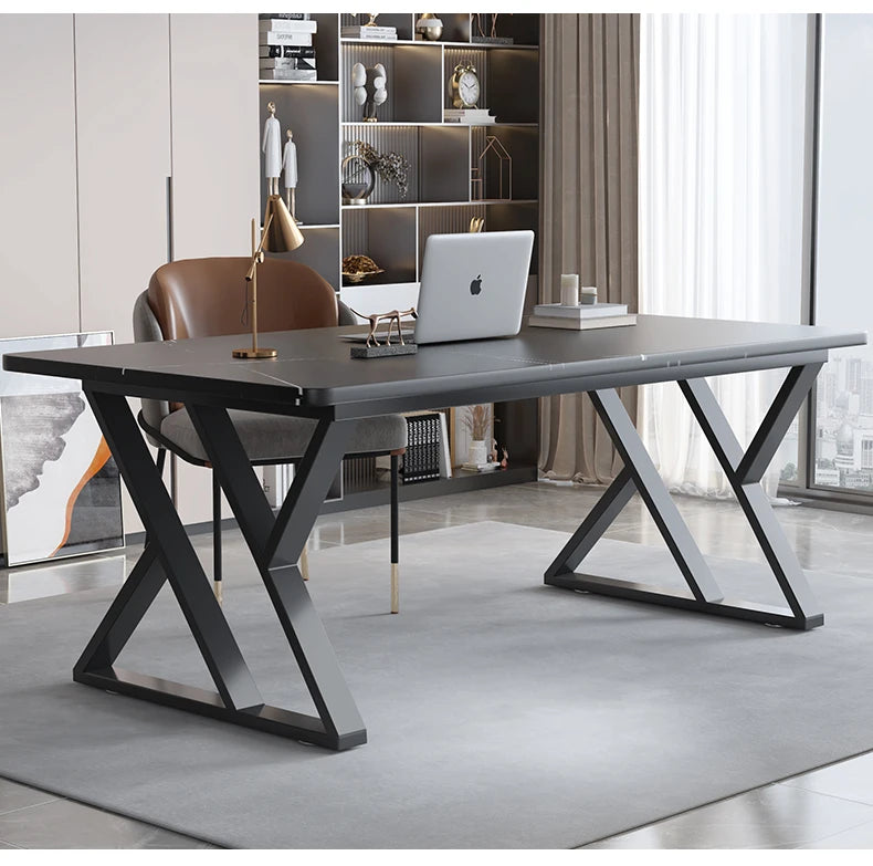 Modern rock board computer desk minimalist design elegant interior gaming desk Mid century luxury mesa para computador furniture