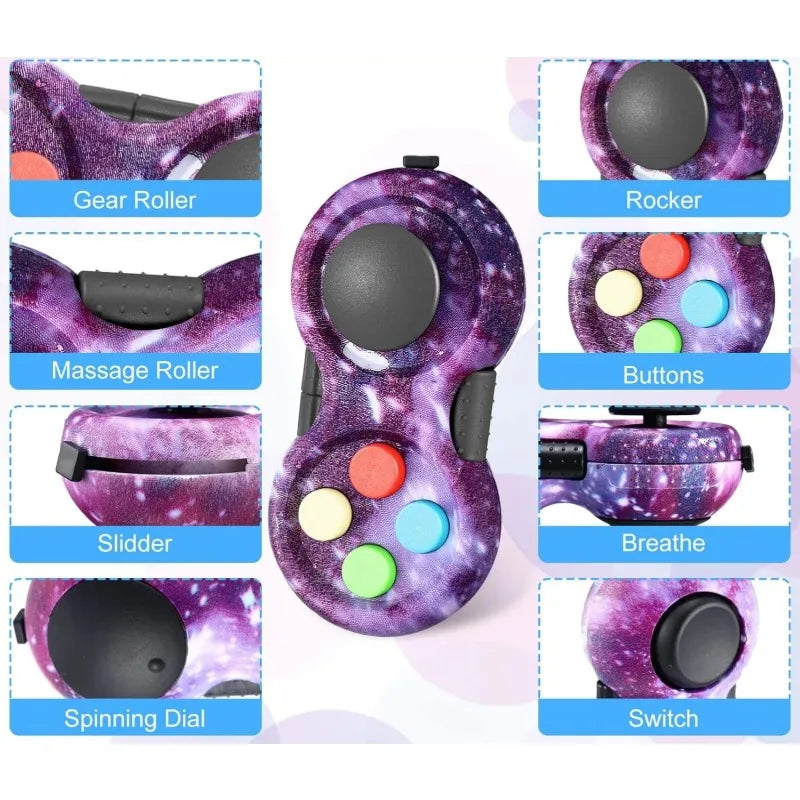 Fidget Pad Retro Classic Fidget Controller Handheld Fidget Game Controller Fun Fidget Pad Packs Classic Fidget Toys