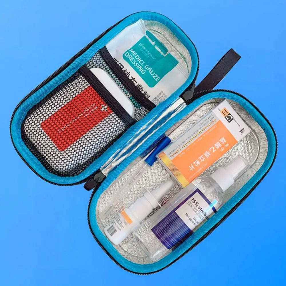 Portable Waterproof Oxford Insulin Cooling Bag Carry-on Diabetic Thermal Insulated Refrigerated Ice Pack Freezer without Gel